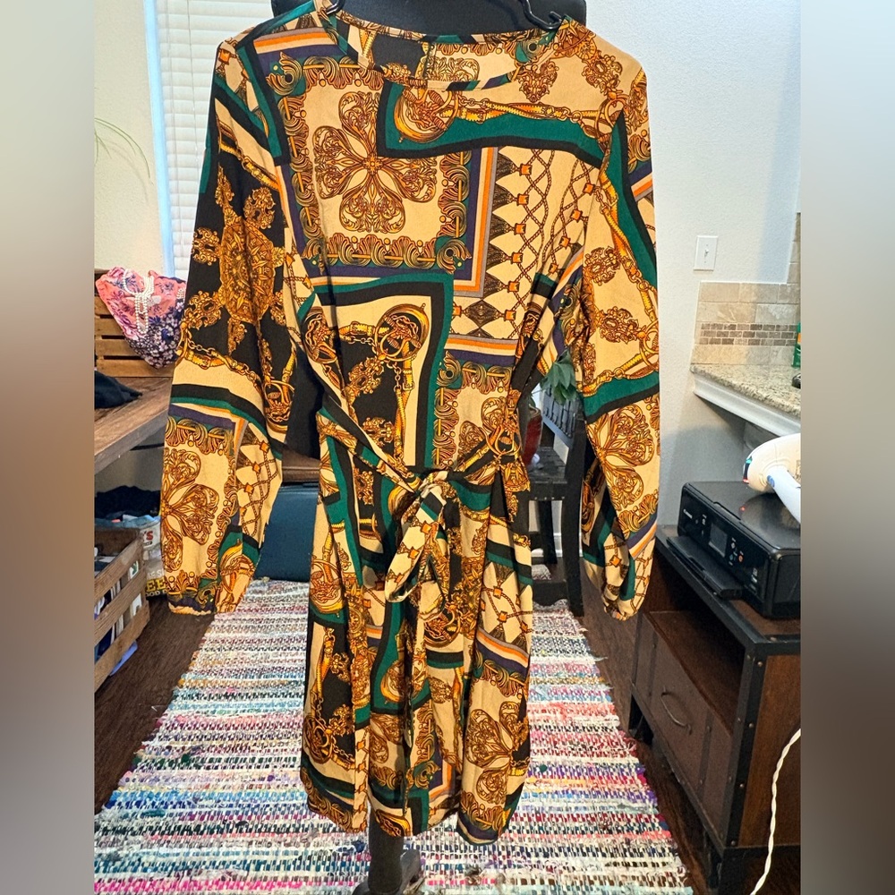 SHEIN Curve Luxury Print Dress